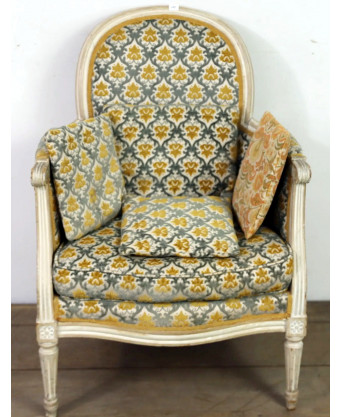 A Painted Louis XVI Bergere Armchair 