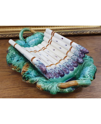 A French Majolica Asparagus Platter