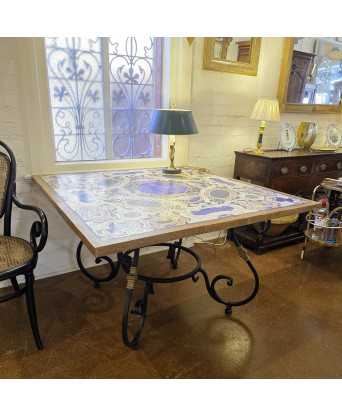 A Florentine style Pietre Dure Inlaid Table A Florentine style Pietre Dure Inlaid Table
