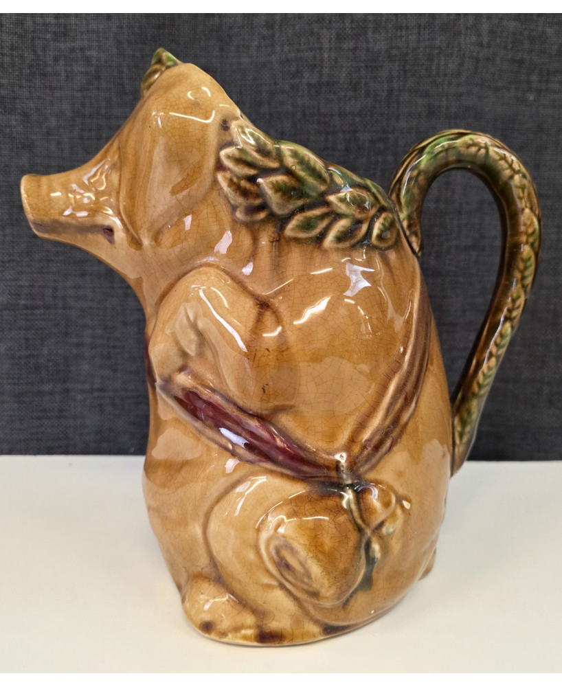 A Barbotine 'Piglet' Jug