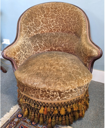 A French Bergère Tub Armchair