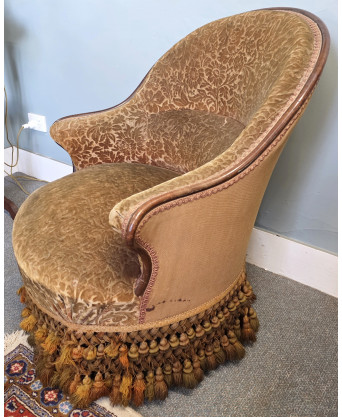 A French Bergère Tub Armchair
