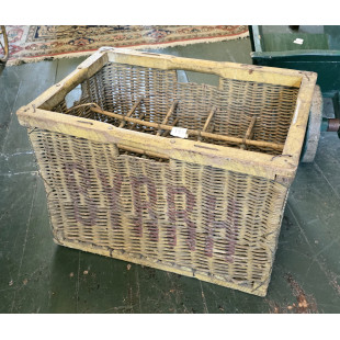 A French Byrrh Bottle Basket 