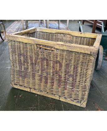 A French Byrrh Bottle Basket 