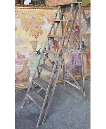 A French Folding Stepladder A French Folding Stepladder