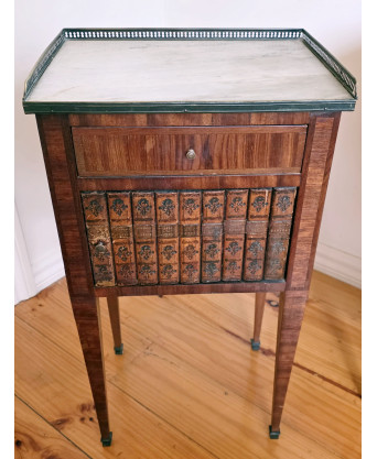A French Louis XVI 'Faux Books' Cabinet