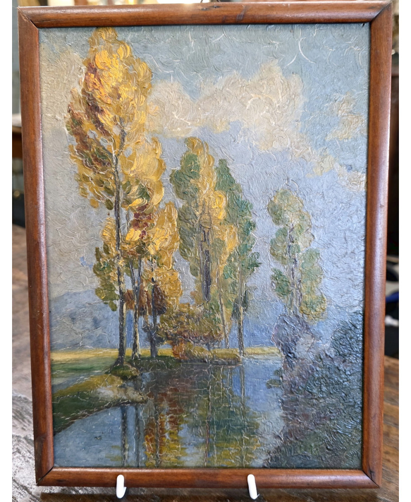 A French River Landscape Painting