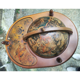A Vintage French Atlas Globe-Bar Cabinet 