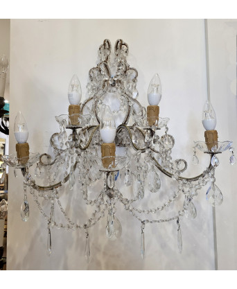 A large Florentine Crystal Wall Light