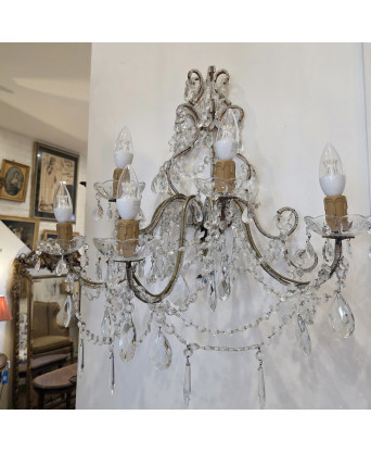 A large Florentine Crystal Wall Light A large Florentine Crystal Wall Light