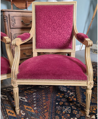 A pair of Louis XVI Armchairs A pair of Louis XVI Armchairs