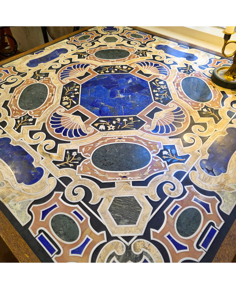 A Florentine style Pietre Dure Inlaid Table