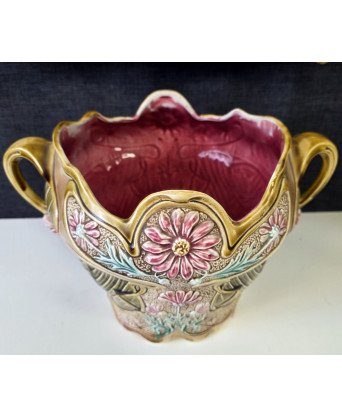 A French Majolica Cache-pot A French Majolica Cache-pot