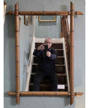 A French Faux Bamboo Mirror 