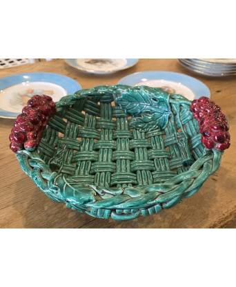 A French Faience Woven Basket