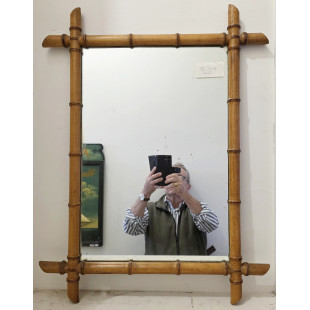 A French Faux Bamboo Mirror