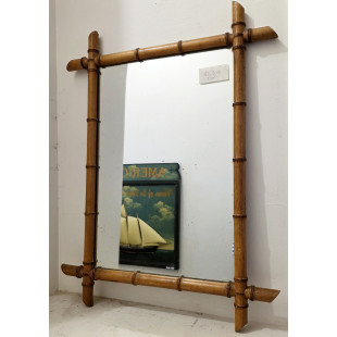 A French Faux Bamboo Mirror