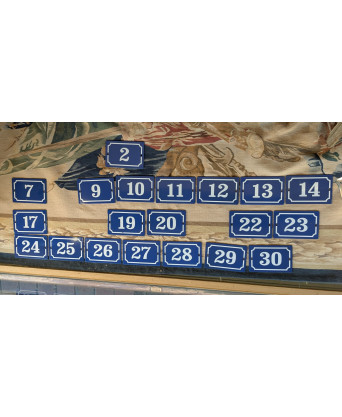 French Enamelled House Numbers
