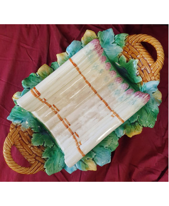 A French Majolica Asparagus Platter