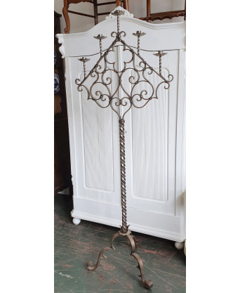 A fine Wrought Iron Candelabrum A fine Wrought Iron Candelabrum