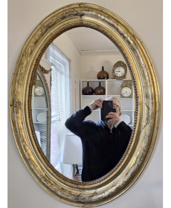 A French Louis Philippe Oval Mirror 