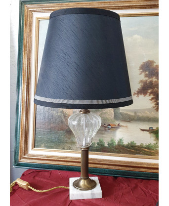 A Blown Glass Table Lamp A Blown Glass Table Lamp