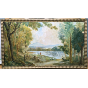 A large French Landscape Painting