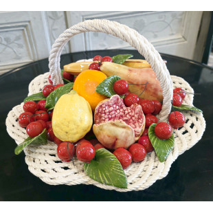 A large Majolica Fruit Bowl