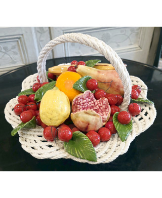 A large Majolica Fruit Bowl
