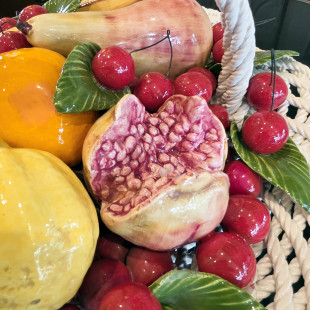 A large Majolica Fruit Bowl
