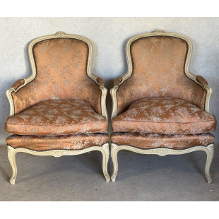 A Pair of French Bergere Armchairs