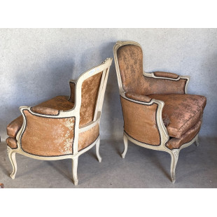 A Pair of French Bergere Armchairs