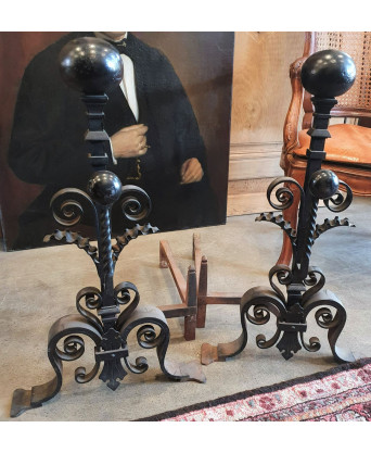 A pair of 19th Century Firedogs