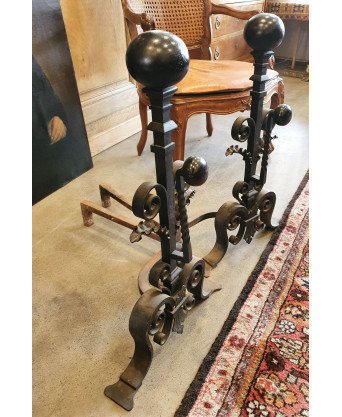 A pair of 19th Century Firedogs