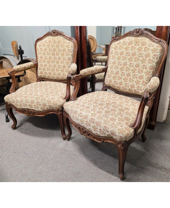 A pair of French Louis XV Armchairs