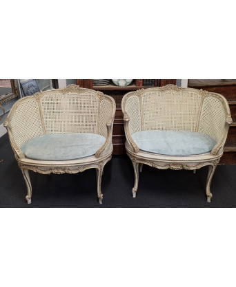 A pair of Parisian Corbeille Armchairs A pair of Parisian Corbeille Armchairs