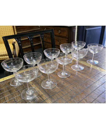 A set of 10 Champagne Coupes A set of 10 Champagne Coupes