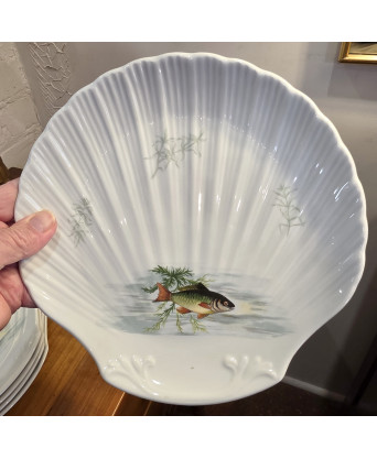 A set of 12 Limoges Fish Plates