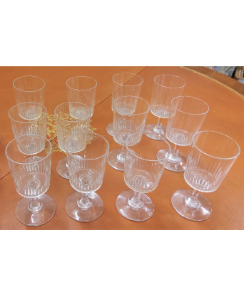A set of 12 French White Wine Glasses A set of 12 French White Wine Glasses