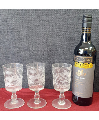 A set of 3 French Provincial Wine Glasses