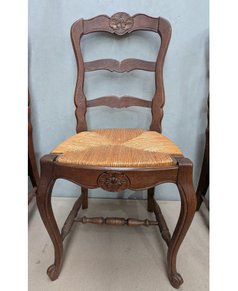 A set of 4 French Provincial Ladderback Chairs