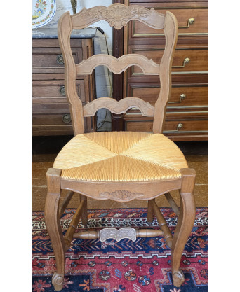 A set of 4 French Provincial Ladderback Chairs