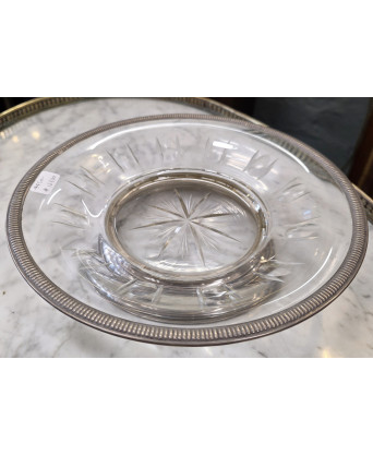 A French Crystal & Silver Platter