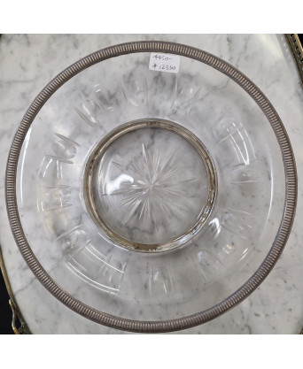 A French Crystal & Silver Platter