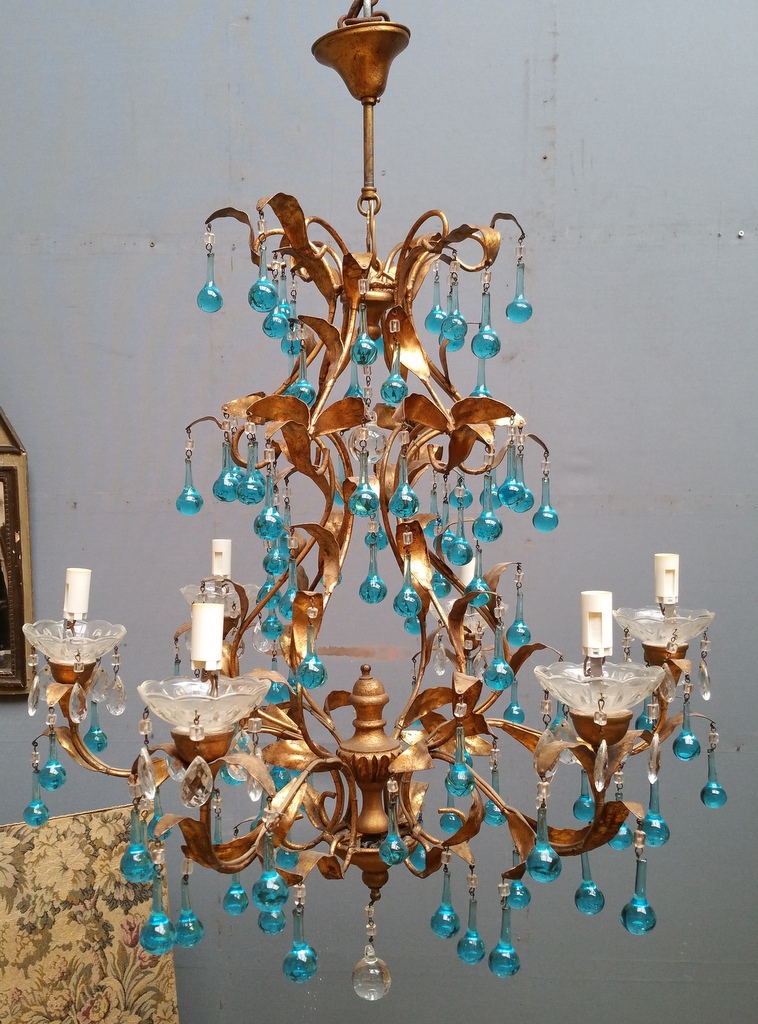 A vintage Parisian Gilt Chandelier