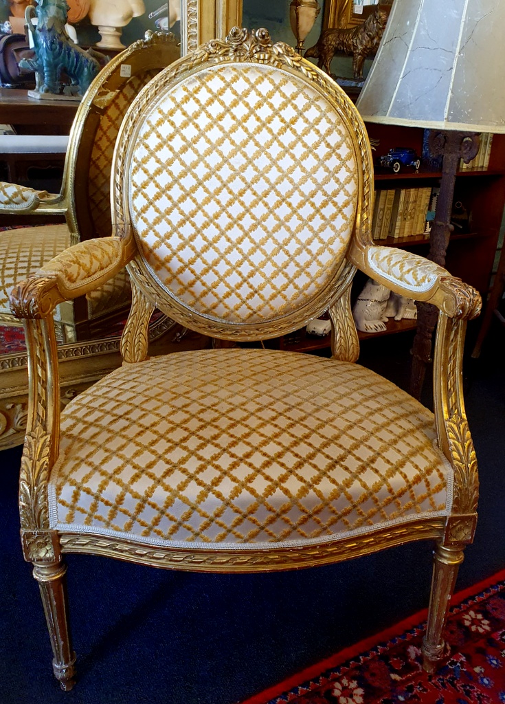 A pair of Parisian Fauteuil Armchairs