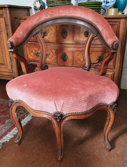 A French "En Gondole"  Desk Armchair