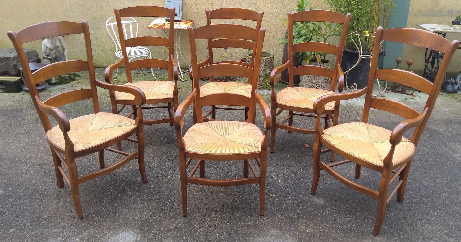 A set of 6 French Provincial Armchairs