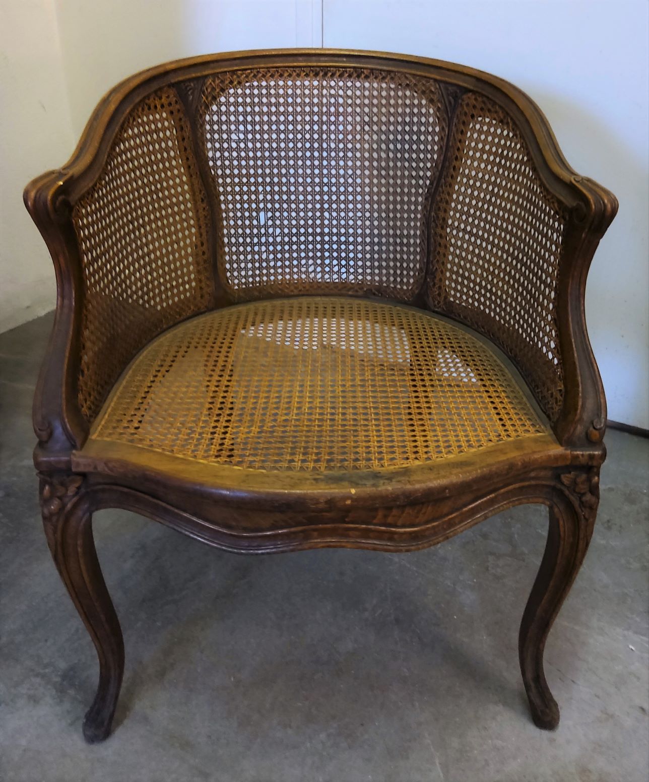 A Bergère en Gondole Desk Armchair