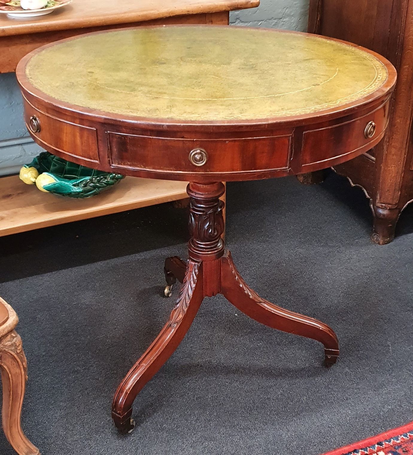 A Hepplewhite Library Drum Table